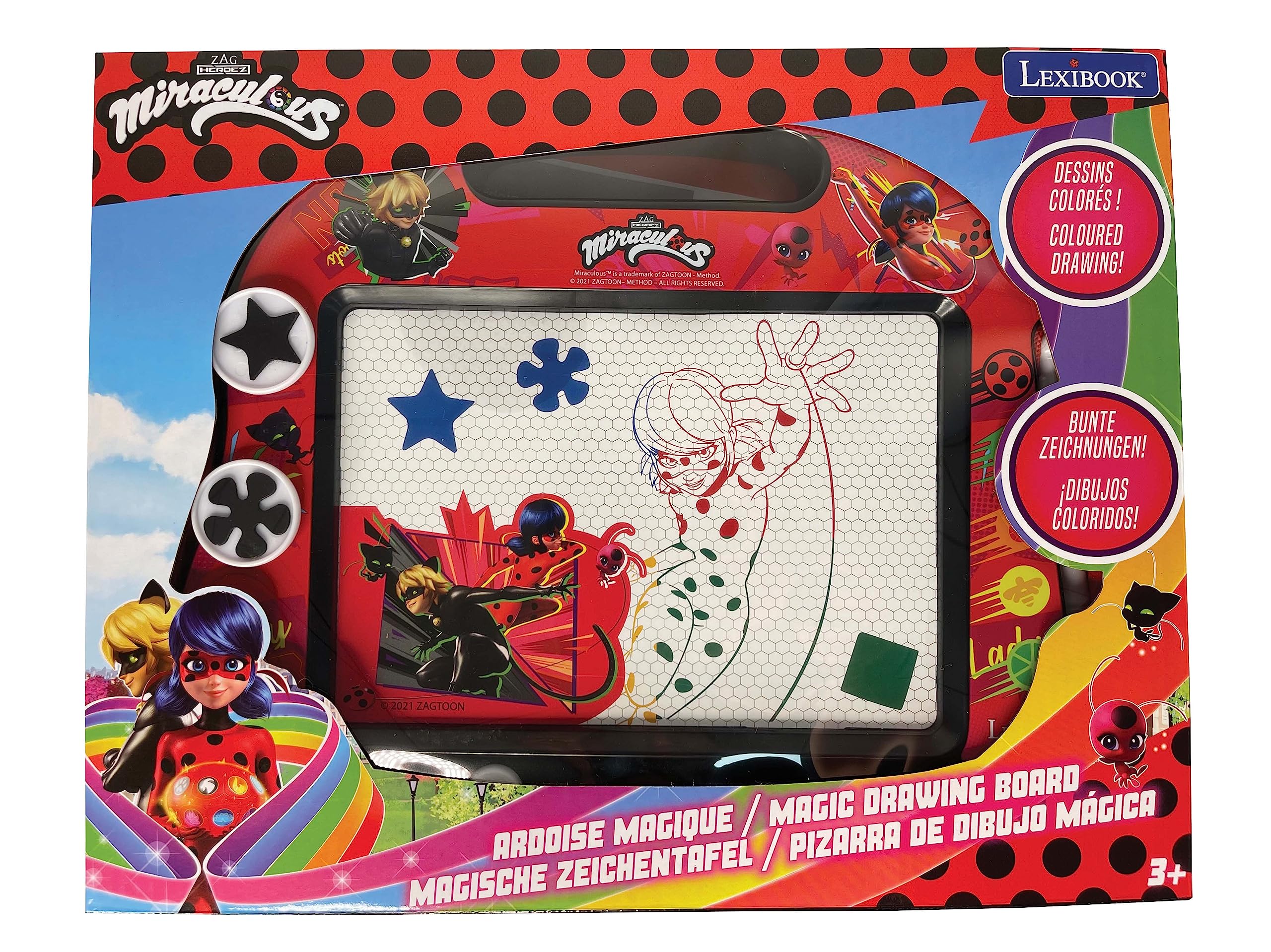 LEXiBOOK three stamps add star, flower, and square patterns