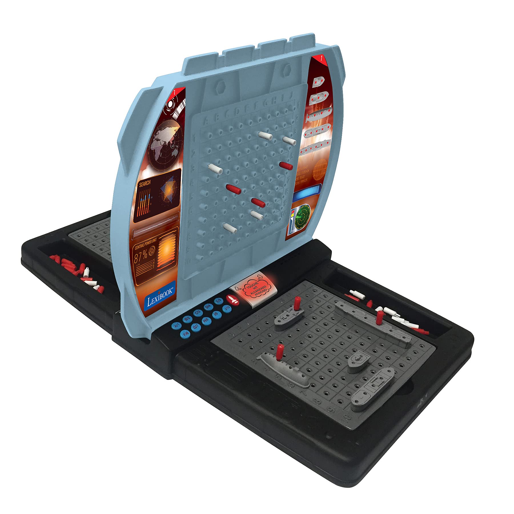 Lexibook Talking Sea Battle box contents ready for immediate setup and play