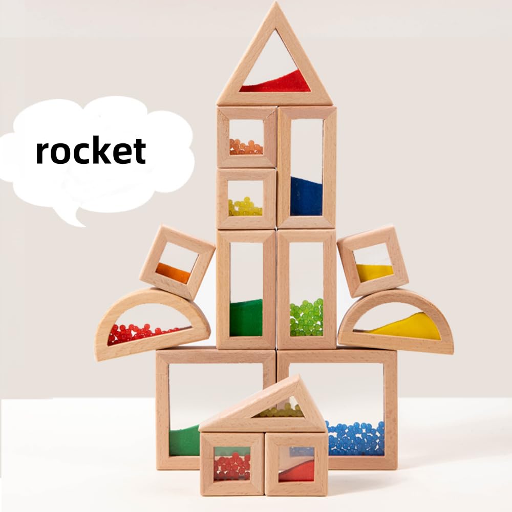 Lexza Preschool Education Blocks: rainbow colors support early geometry and collaboration.