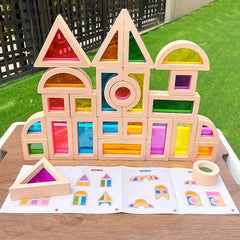 Lexza Rainbow Blocks — light-transmitting blocks enable children to observe shifting light during play.