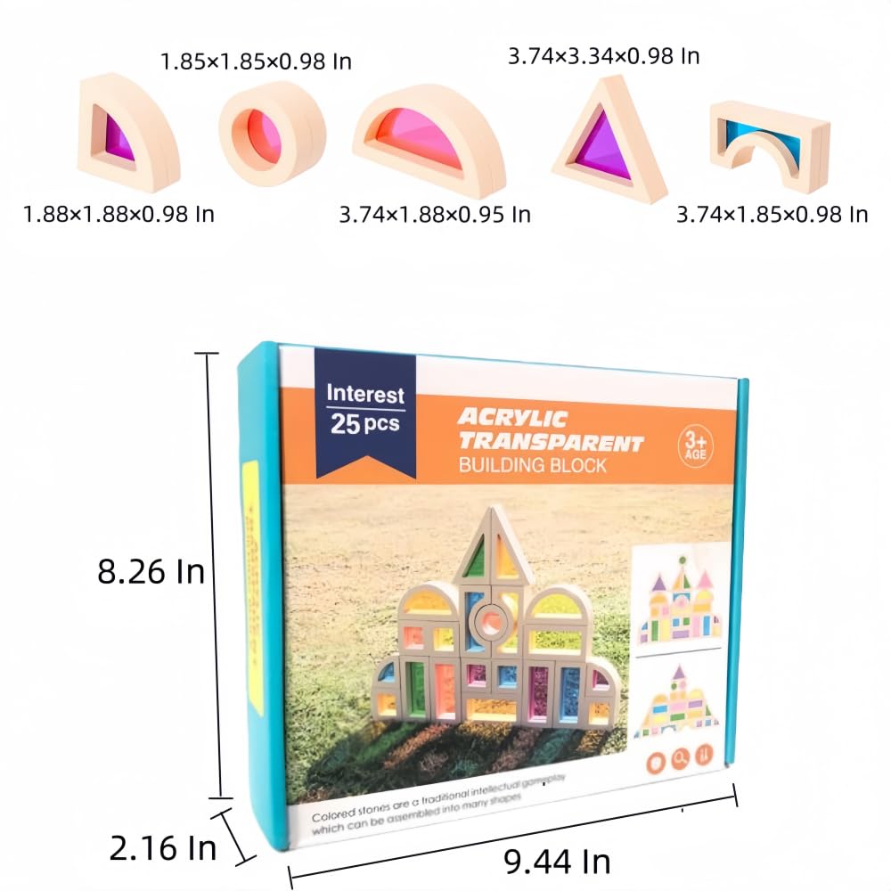 Lexza Rainbow Blocks — preschool education toy that stimulates thinking and imaginative play.