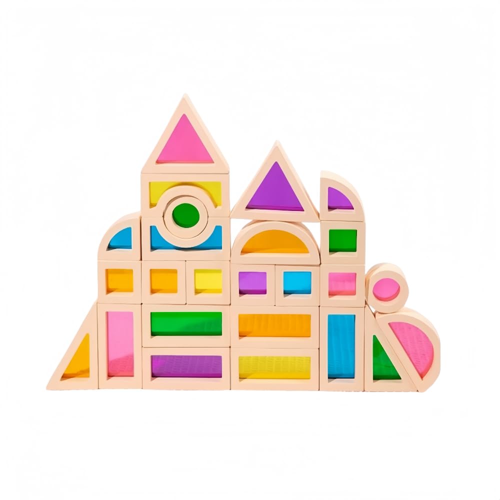 Lexza Rainbow Blocks — a thoughtful toddler gift for quiet, creative playtime.