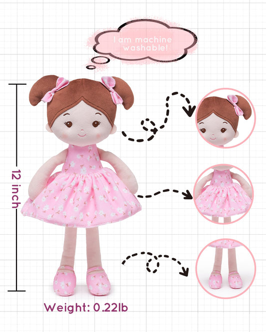LeyaDoll FloraBelle pink doll snuggle invites cozy play and soothing bedtime routines.