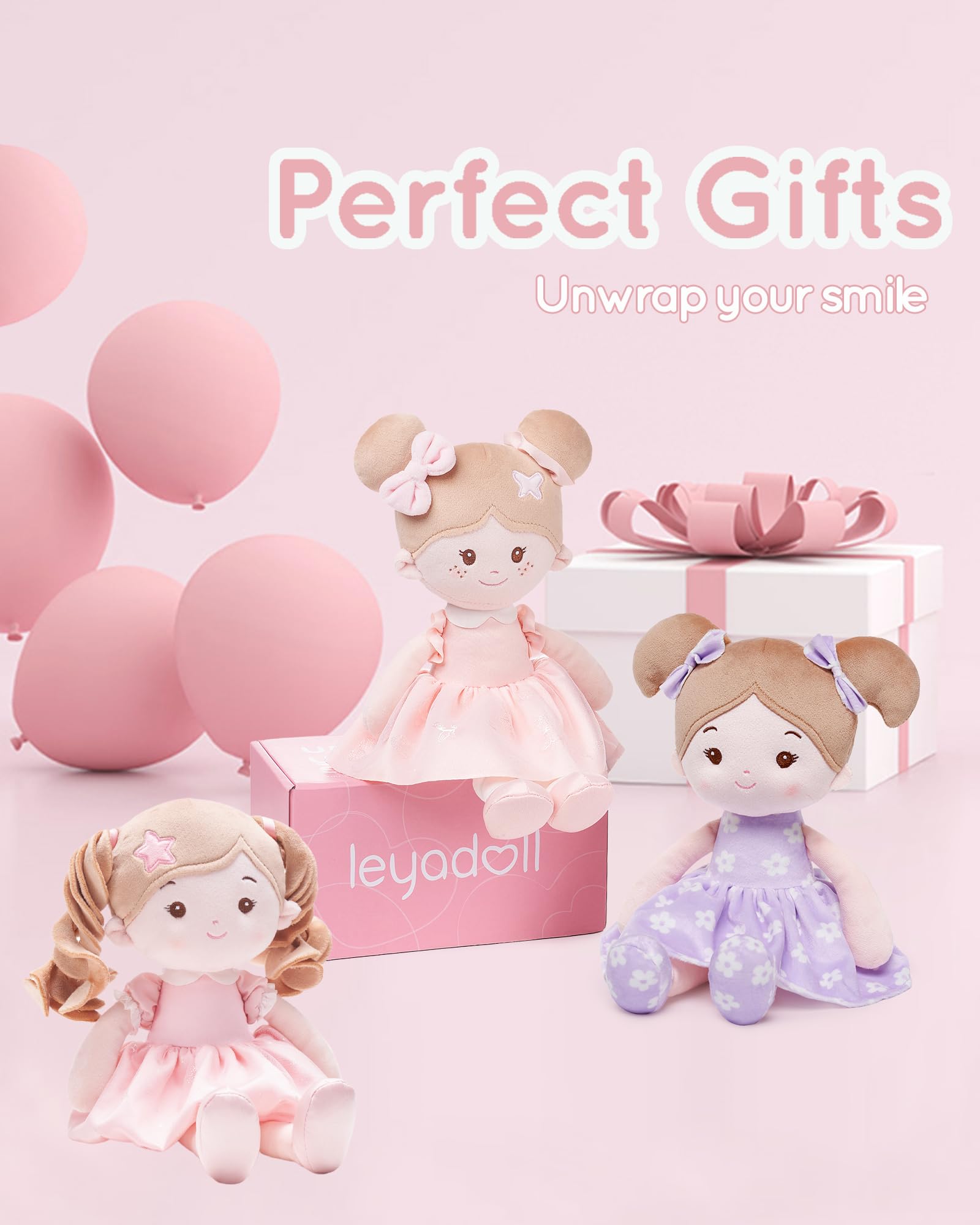 LeyaDoll face and expression convey a friendly, inviting look for imaginative play.
