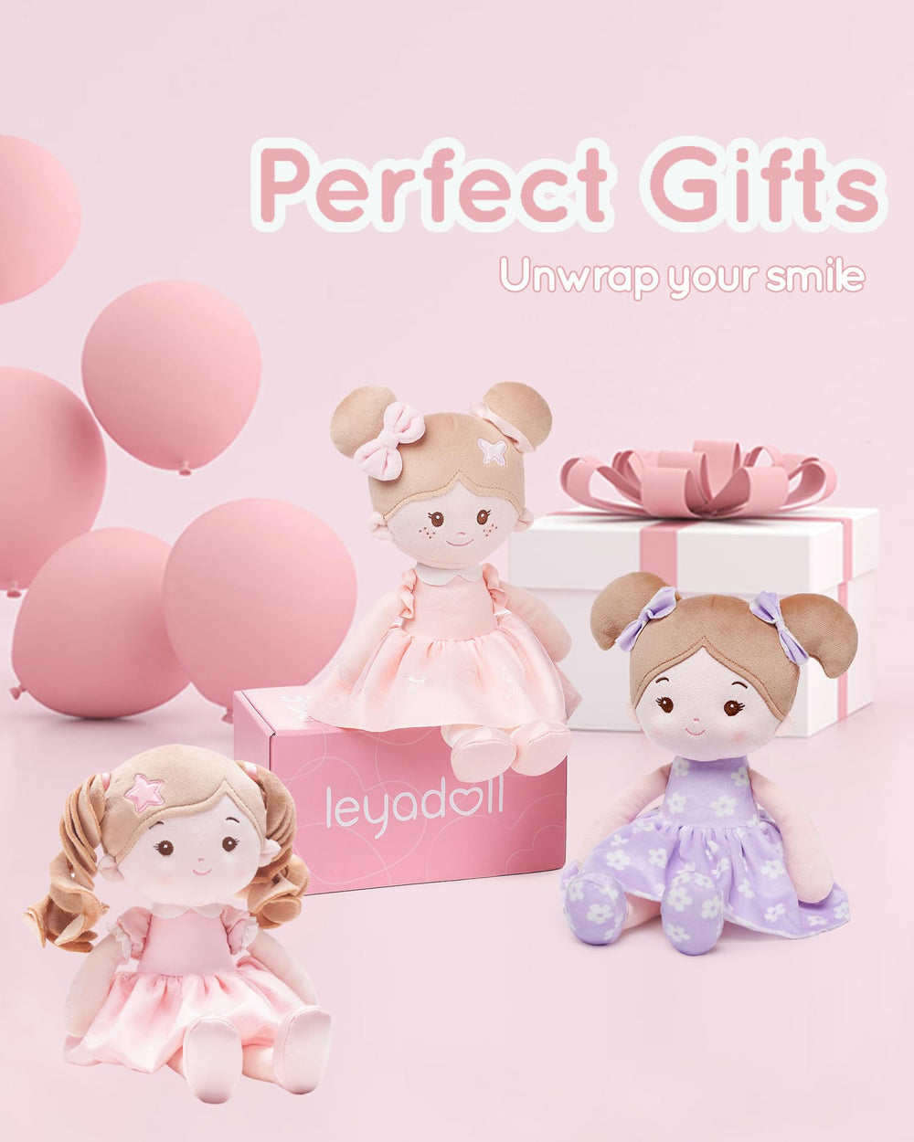 LeyaDoll face and expression convey a friendly, inviting look for imaginative play.