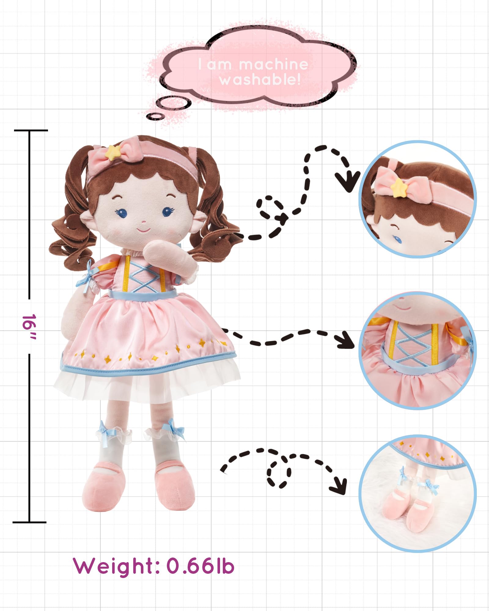 LeyaDoll princess-twinkle doll box – gift-ready packaging for delightful unboxing moments.