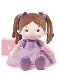 LeyaDoll soft baby doll close-up shows ultra-soft fabric for cozy hugs.