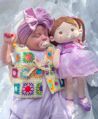 LeyaDoll soft baby doll facial detail emphasizes friendly look for storytelling adventures.