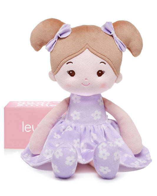 LeyaDoll soft baby doll 12-inch with ultra-soft fabric for gentle hugs.