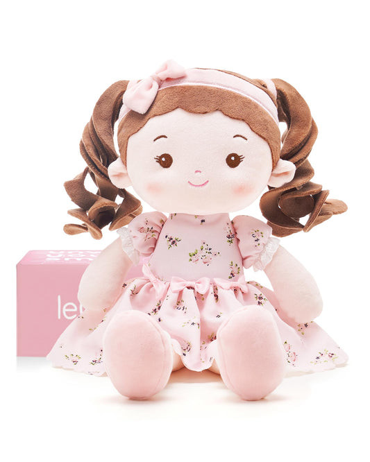 LeyaDoll Soft Baby Doll 16inch face closeup for comforting companionship