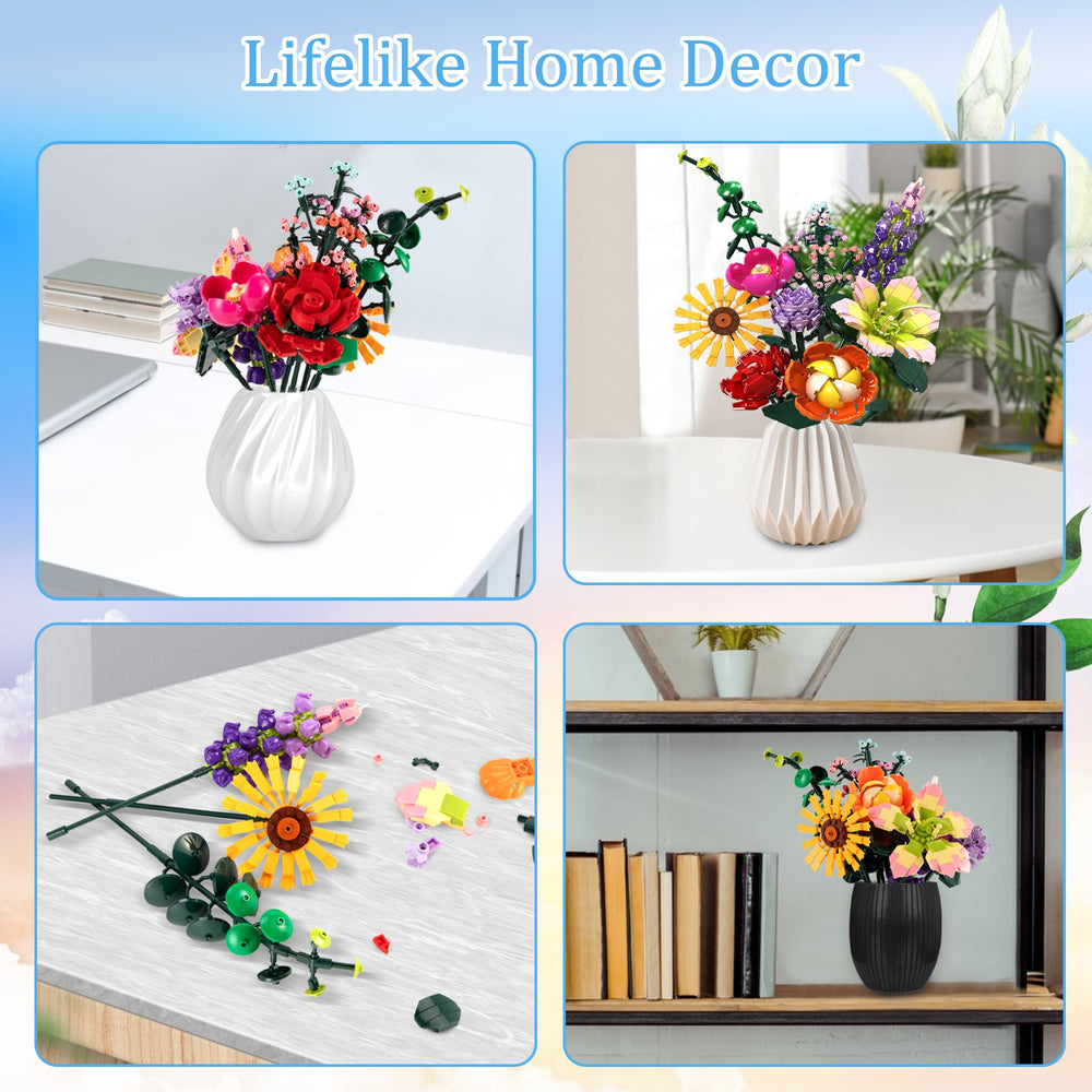 Leyic DIY Flower Bouquet Building Set lavender and baby's breath detail inspiring calm crafting