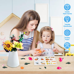 Leyic DIY Flower Bouquet Building Set roses tulips lilies arrangement for creative play