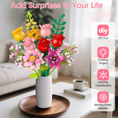 Leyic Flowers Bouquet Building Set gift-ready presentation for celebrations