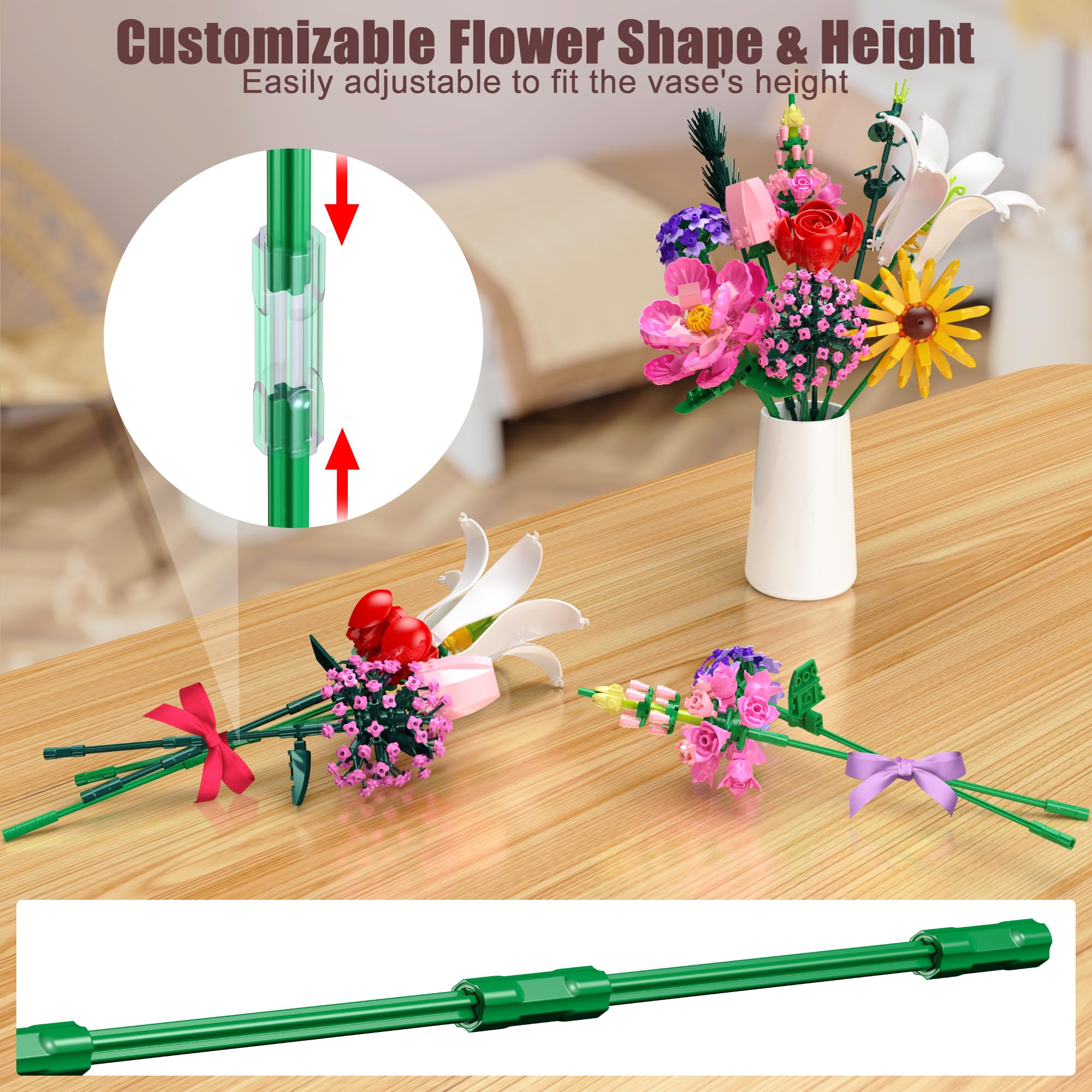 Leyic life-like blooms for realistic bouquet crafting and display.