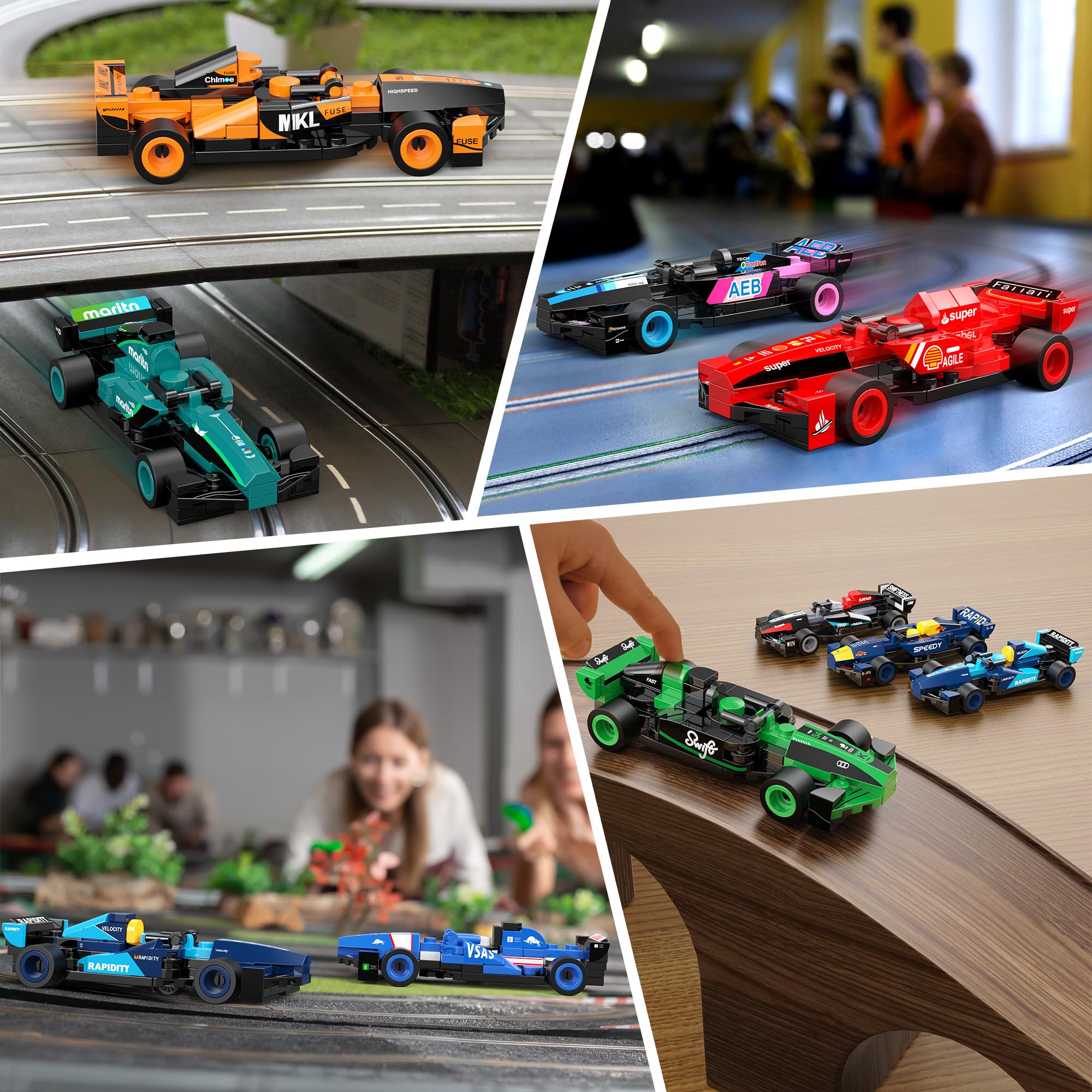 Leyic Formula race car building blocks set off-road model, rugged design inspires imaginative play.