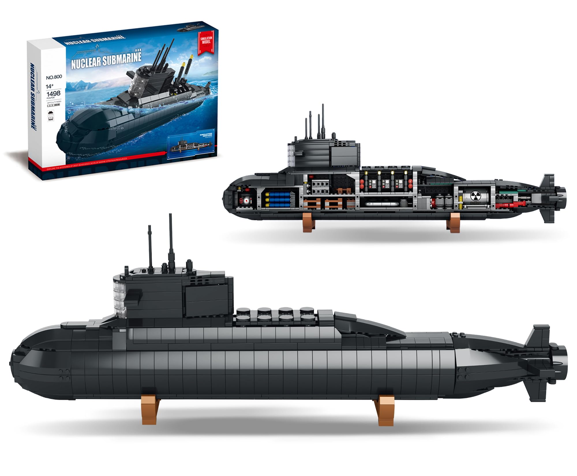 Leyic Nuclear Submarine interior view showing detailed compartments for immersive play