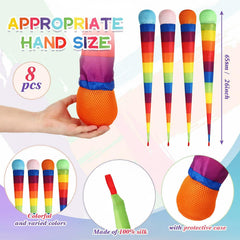 Leyndo comet ball rainbow tail pink top, eye catching color boosts outdoor play.
