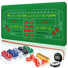 Leyndo craps layout mat with non-slip surface for stable play