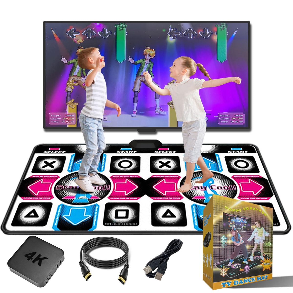 Leyoutime dance mat kids dancing on the mat promotes active play and coordination.
