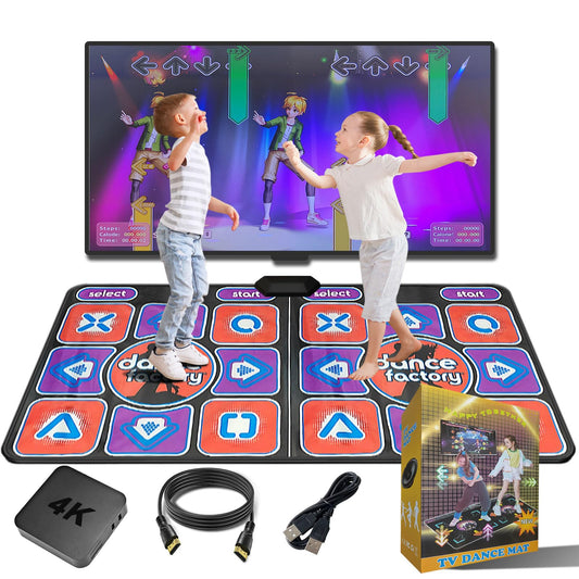 Leyoutime TV Dance Mat setup demonstrates quick HDMI connection for immediate family fun