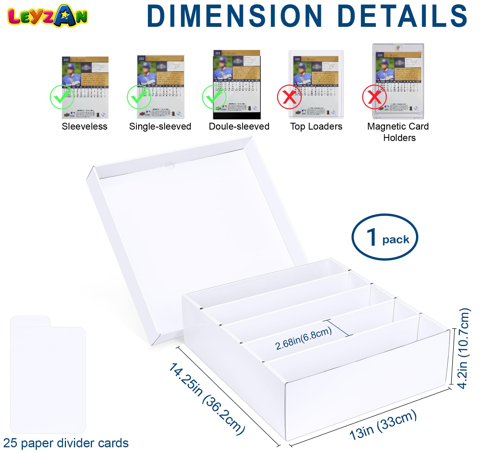 Leyzan 5-row storage box stacked on shelf demonstrates secure nesting and space-saving organization.