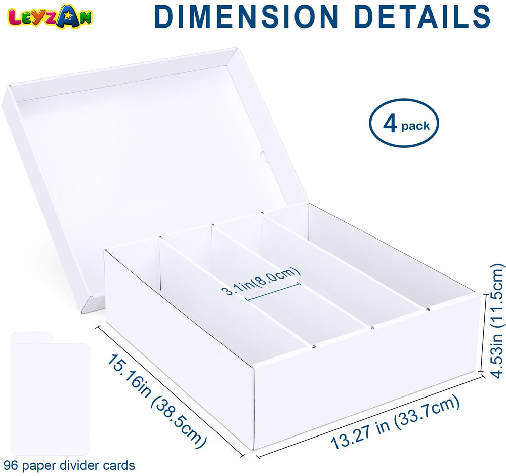 Leyzan card dividers with writable tabs organize sports, TCG, MTG cards.