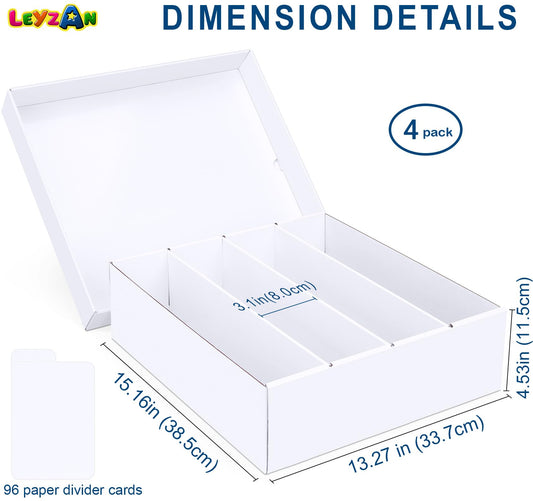 Leyzan card dividers with writable tabs organize sports, TCG, MTG cards.