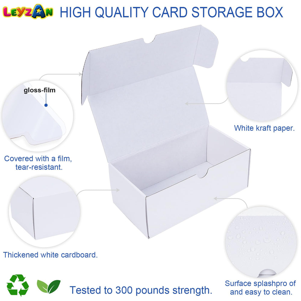 Leyzan laminated surface protects cards from dust and moisture during storage.