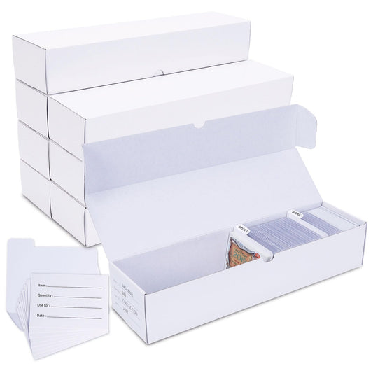Leyzan trading card storage box holds up to 8000 cards with organized sections.