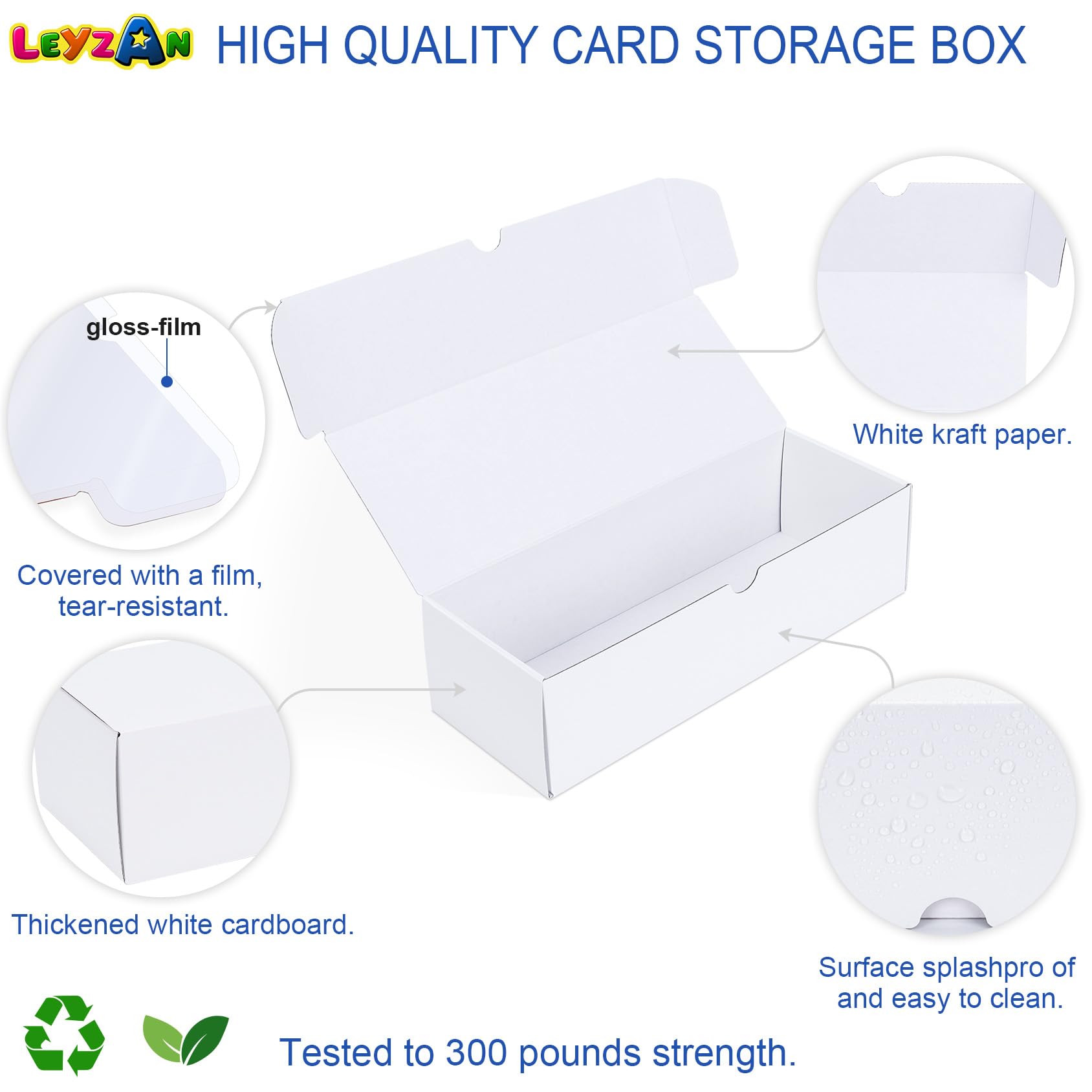 Leyzan closeup of laminated surface protecting cards