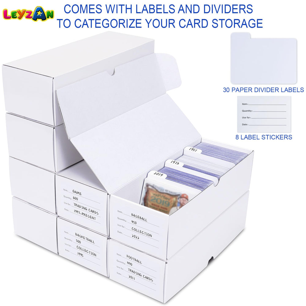 Leyzan eight boxes stacked, demonstrating compact, stackable design