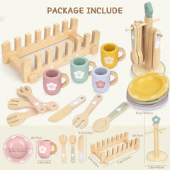 LFENYIGI kids kitchen utensils kept organized for tidy play