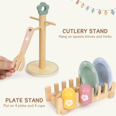 LFENYIGI wooden utensils with safe rounded edges