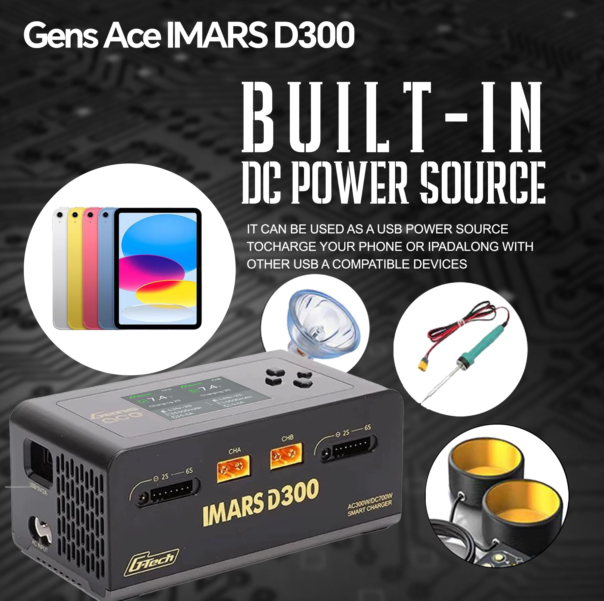 LFisprity IMARS D300 high-power dual output enables fast charging