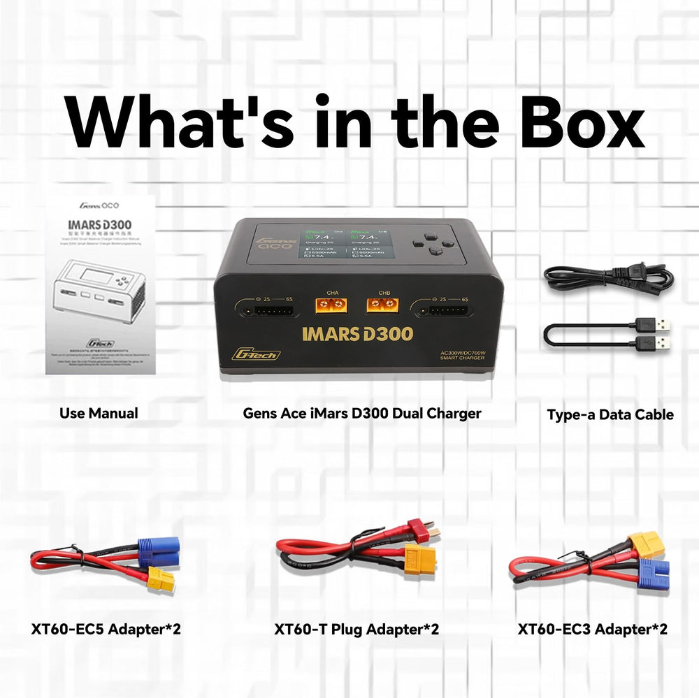LFisprity IMARS D300 package includes adapters and manual for plug-and-play use