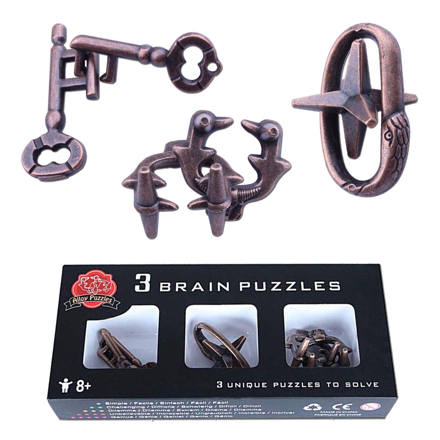 LFLQ brain teaser metal hole lock front view boosts focus and problem-solving.