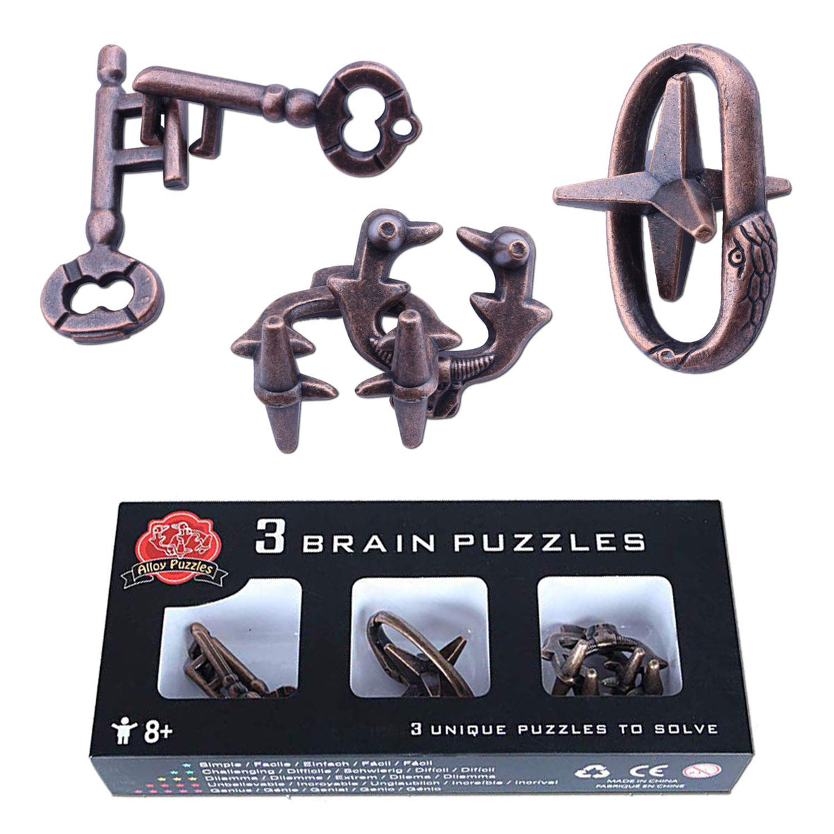 LFLQ brain teaser metal hole lock front view boosts focus and problem-solving.