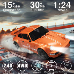 LFOLUSU RC drift car 4WD chassis shows strong traction and stability