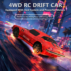 LFOLUSU RC drift car 4WD drive system for strong traction on any surface