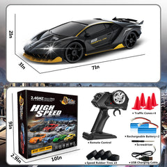 LFOLUSU RC drift car remote control allows multiplayer racing and shared fun.