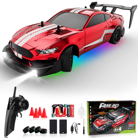 LFOLUSU RC drift car in action at 1:16 scale, ready for precise turns.