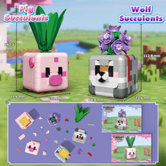 LGMCFTOY Botanicals pink pig 226-piece build in progress for calm focus