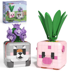 LGMCFTOY Botanicals pink pig succulent on desk display, vibrant and playful