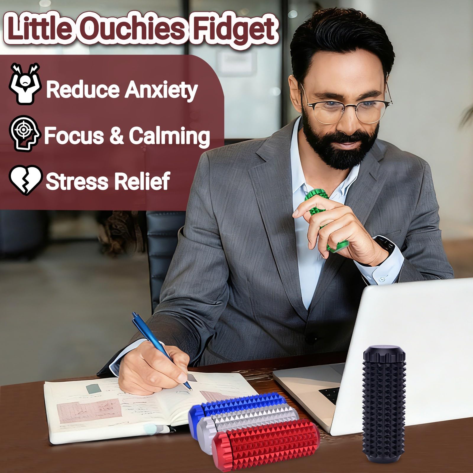 LGOUYGG Little Ouchies shows smooth spinner gear for quiet, endless fidgeting