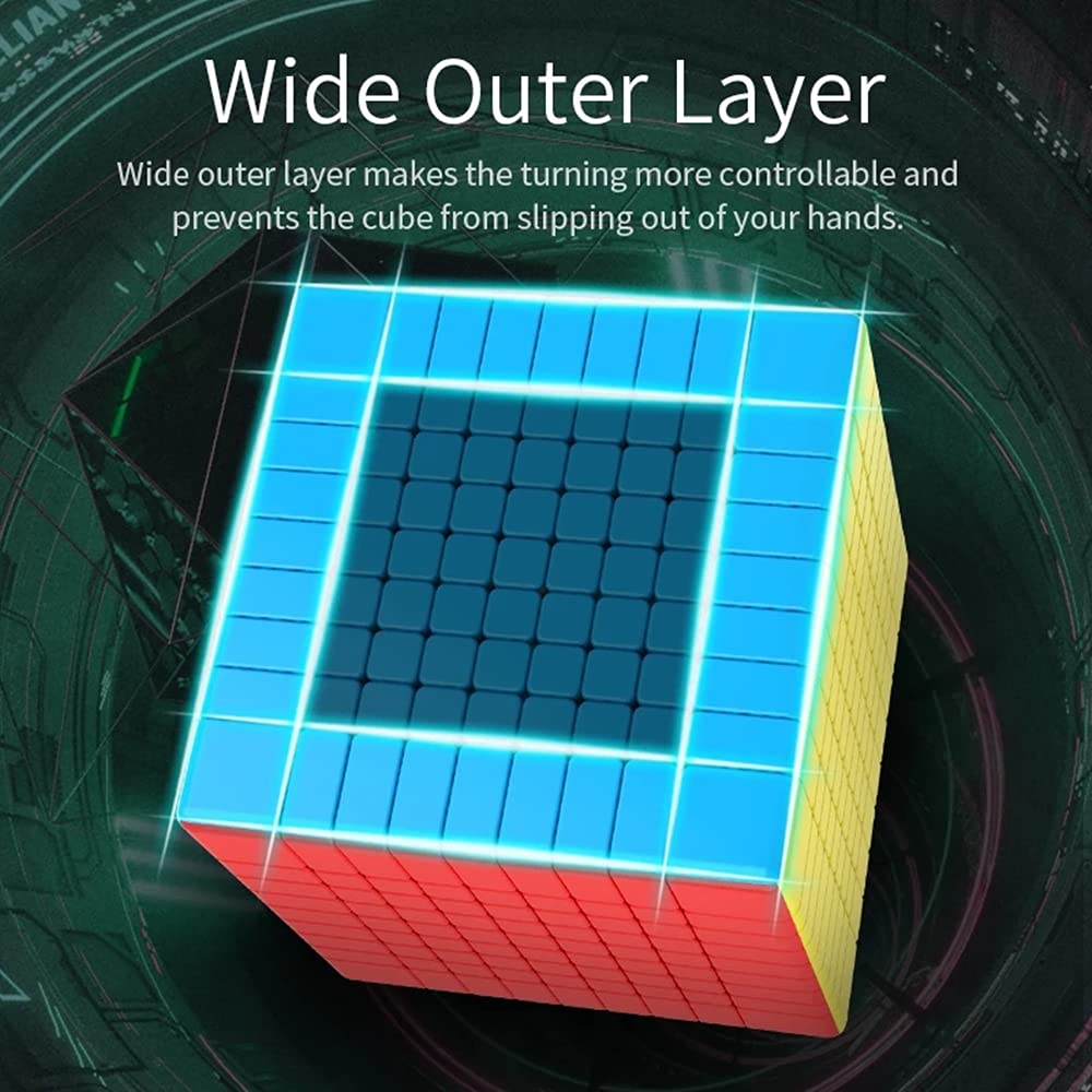 LiangCuber Meilong 9x9x9 ABS material close-up highlighting sturdy construction.