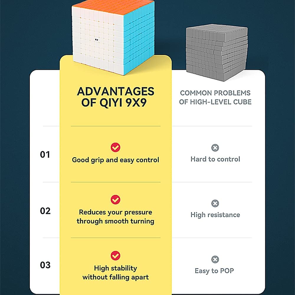 In-hand LiangCuber QY Speed Cube 9x9x9 demonstrating comfortable grip.