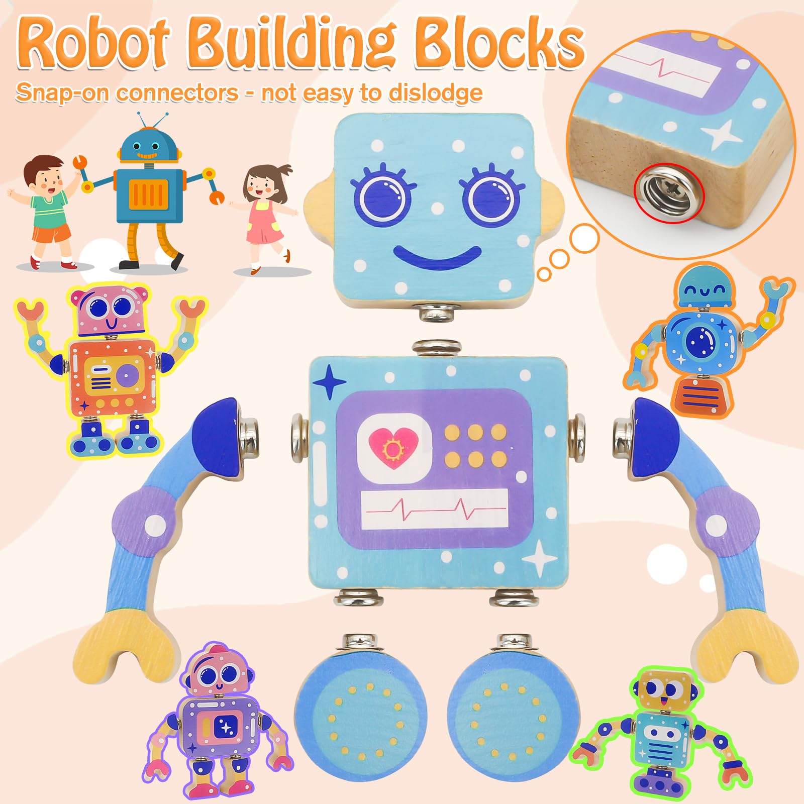 Liangding promotes cooperative play as kids swap parts and build together.