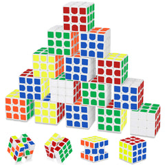 Libay mini-cube 20-pack front view with vibrant colors for party favors.