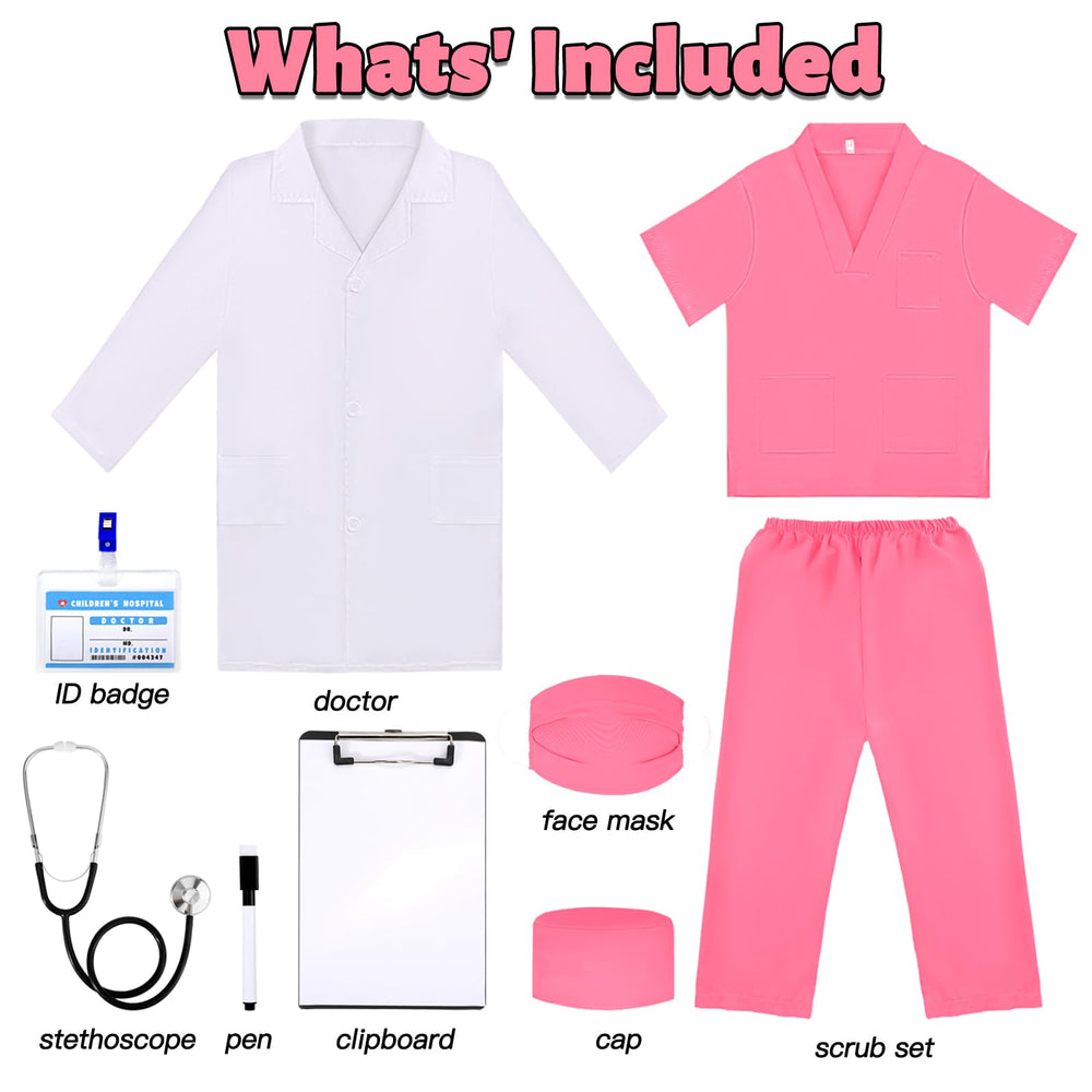 Liberry doctor costume mask and hat create a cohesive doctor outfit for role play.