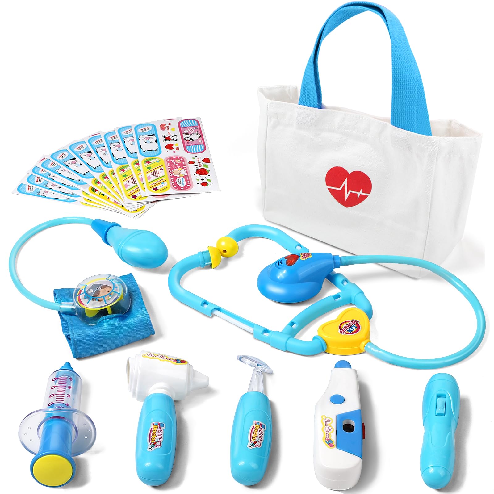 Liberry doctor kit bag open for organized pretend play at home today.